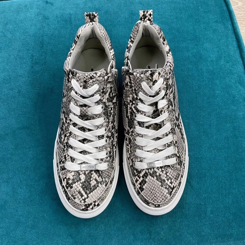 J Slides Sneakers Womens Size 6 Snake Print Ludlow Lace Up Shoes NWOT